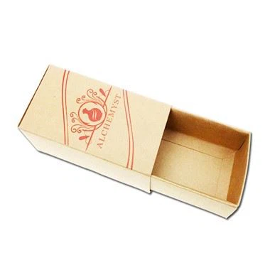 Hộp ngăn kéo giấy Kraft có ruy băng